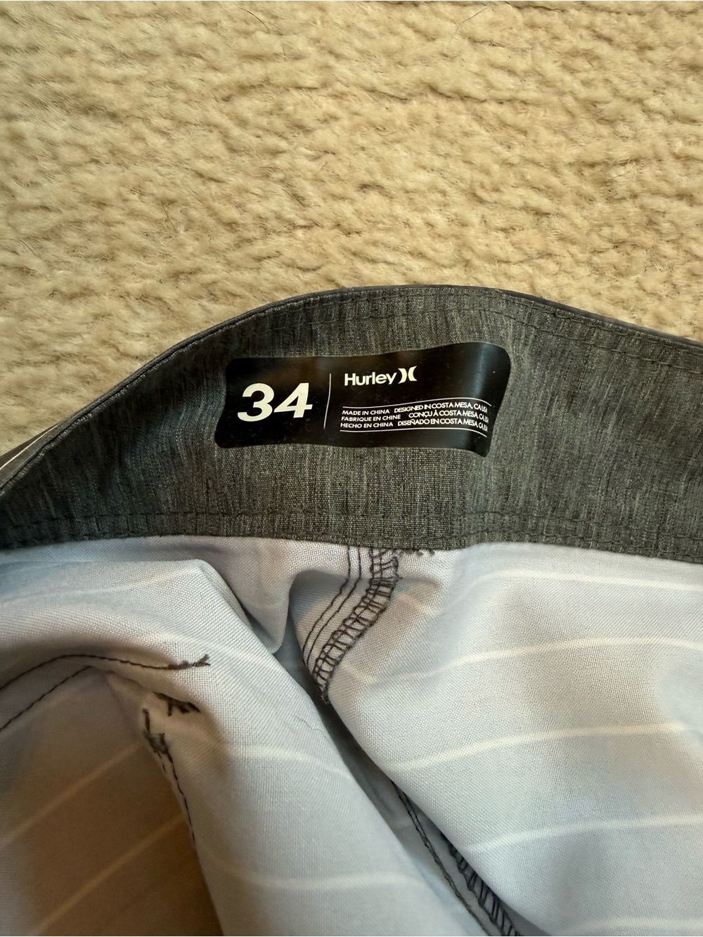 Men’s Hurley Board Shorts Size 34 - Picture 4 of 4